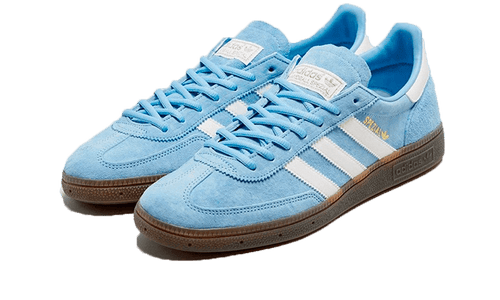 Paire d'adidas Handball Spezial bleu clair vue de trois quarts