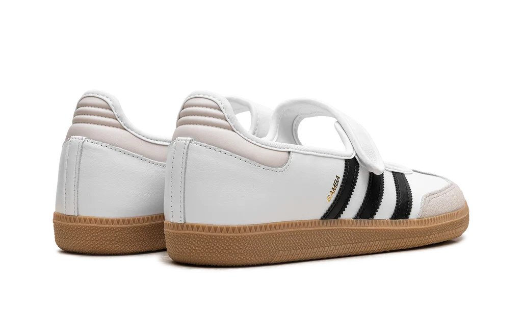 adidas Samba Jane vue de l'arrière, talon beige et semelle gum