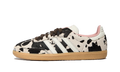 adidas Samba OG Cow Print vue de profil, taches noires sur fond crème