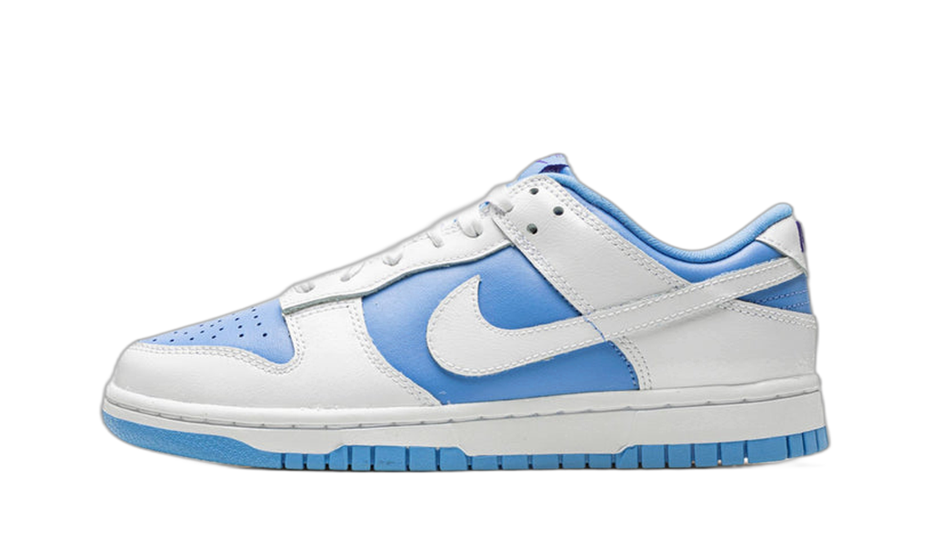 Nike Dunk Low Reverse UNC bleu ciel et blanc, vue de profil
