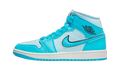 Jordan 1 Mid SE Ice Blue vue de profil, bleu glacé et turquoise