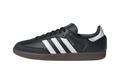 adidas Samba OG Black Gum noire vue de profil, bandes blanches