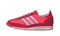 adidas SL72 rouge et lavande, vue de profil, semelle gomme