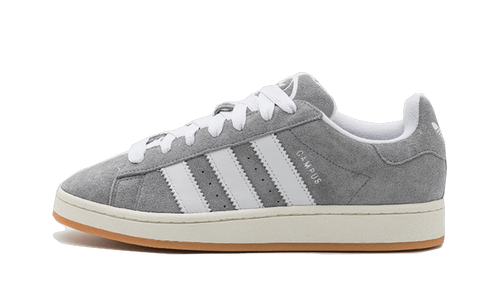 adidas Campus 00s grise, vue de profil avec trois bandes blanches