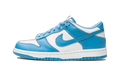 Nike Dunk Low UNC bleu ciel et blanc, vue de profil