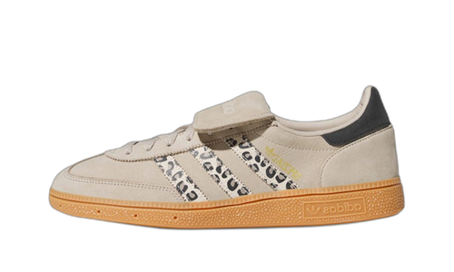 adidas Handball Spezial beige à bandes léopard, vue de profil