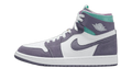 Jordan 1 High Zoom Air CMFT violet et blanche, vue de profil