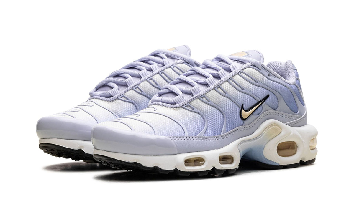 Paire de Nike Air Max Plus Daybreak lilas vue de trois quarts